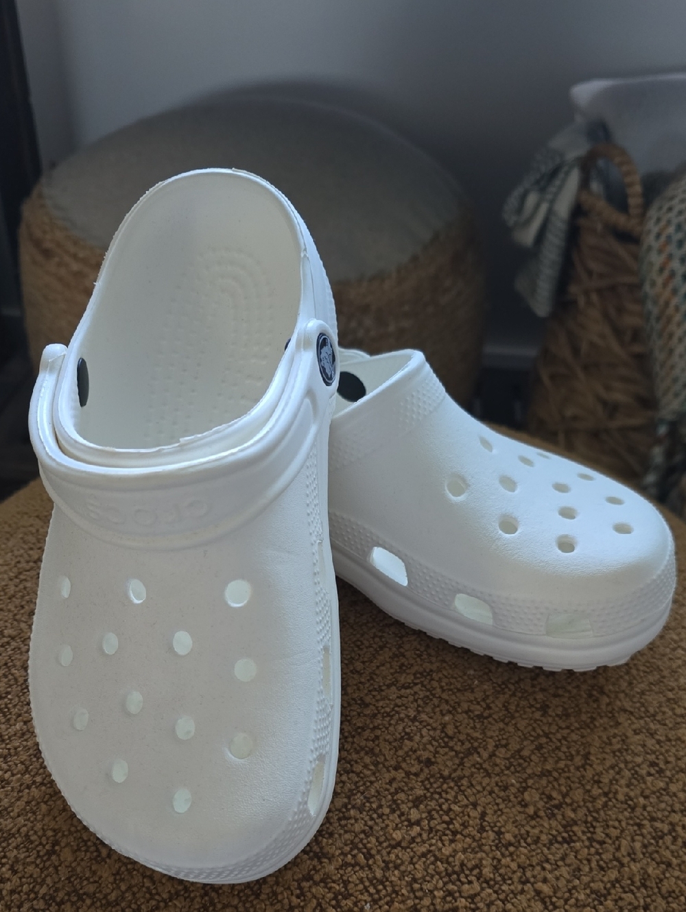 White Womens Clog Sandals - Comfortable Slip-On Shoes